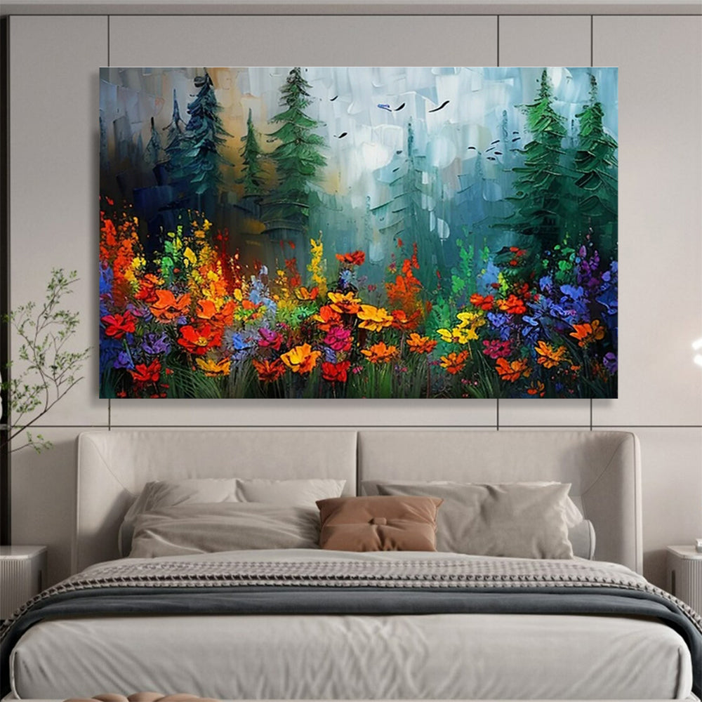 Big Hand-Painted Abstract Wall Art, Geometric Patterns for Office Spaces DLZ3223
