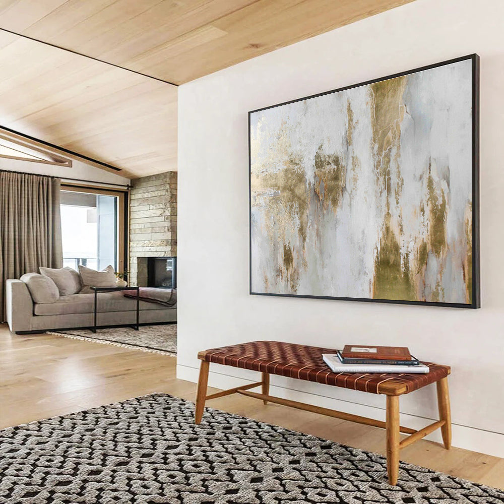 Custom Giant Abstract Hand Painting for Treehouse Resort Common Area DLZ2905