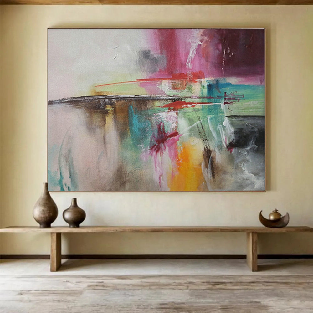 Custom Oversized Abstract Painting - Hand-Painted Acrylic Wall Art for Living Room