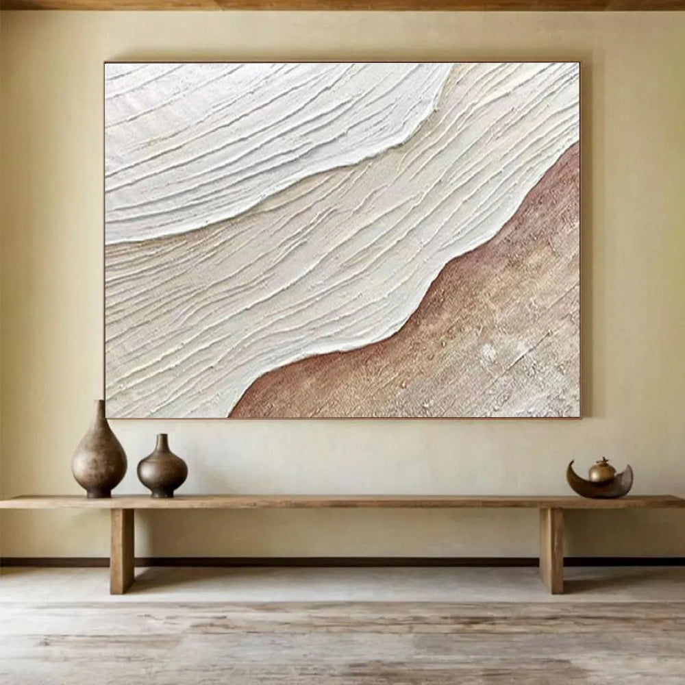 Custom-Made Giant Abstract Hand Painting for Cliffside Yoga Retreat Studio DLZ2909