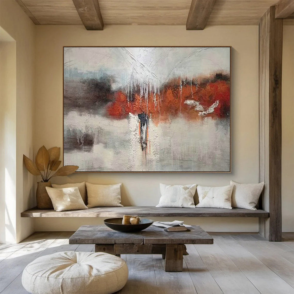 Custom-Made Giant Abstract Hand Painting for Bedroom DLZ2683