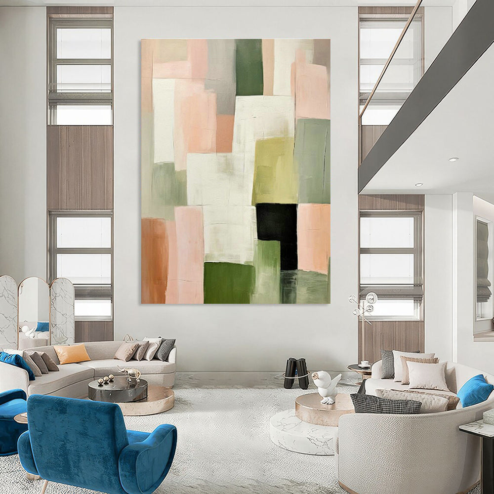 Colossal Custom Hand-Painted Abstract Canvas - Underwater Fantasy for Submarine Restaurants  DLZ0268
