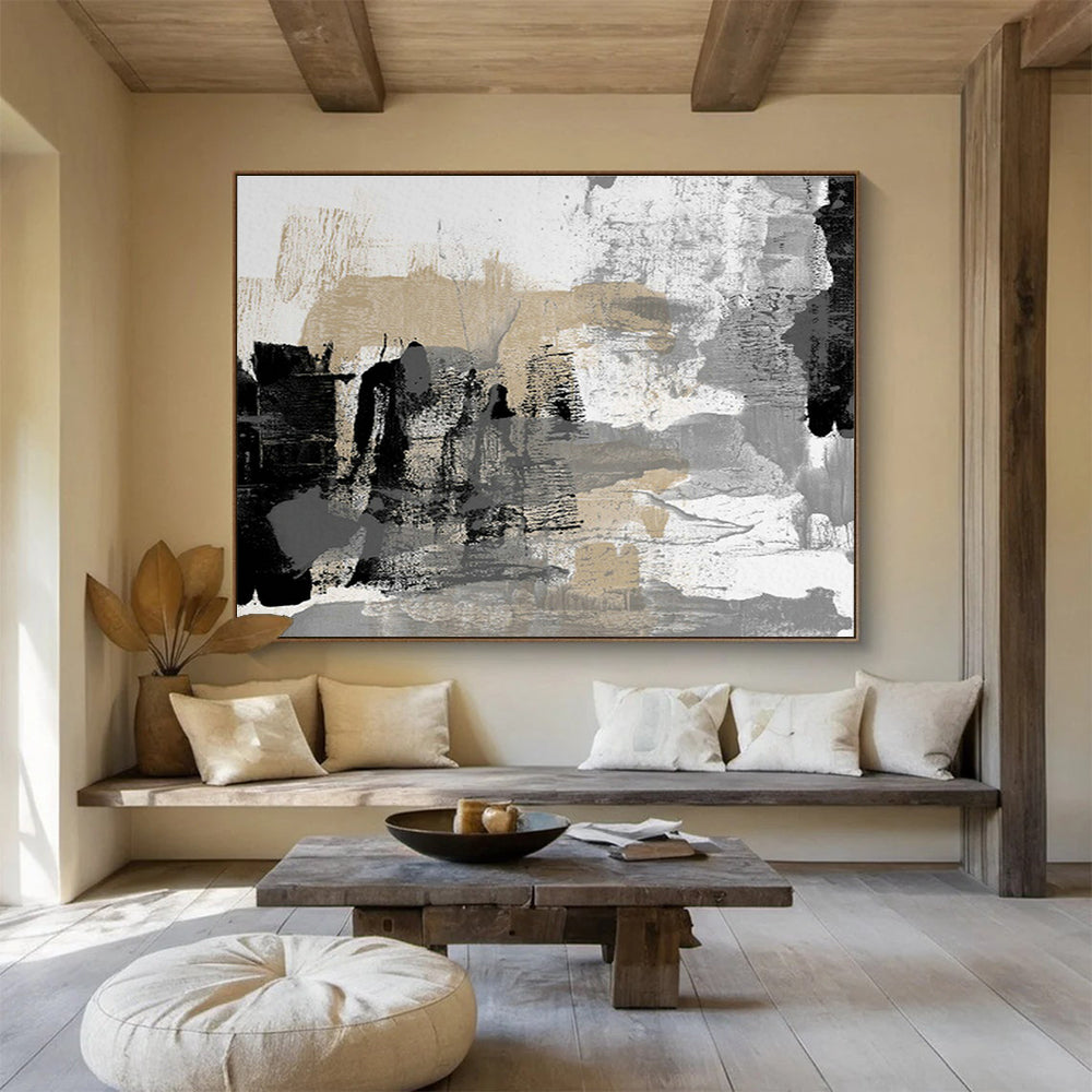 Oversized Custom Hand-Painted Abstract Art for Sustainable Forestry Management Center DLZ2832