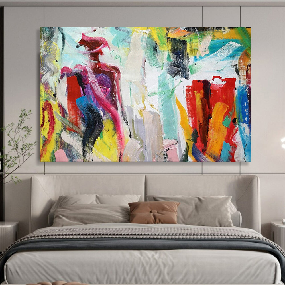 Customized Large-Scale Abstract Hand Painting for Mall Lounge DLZ2685
