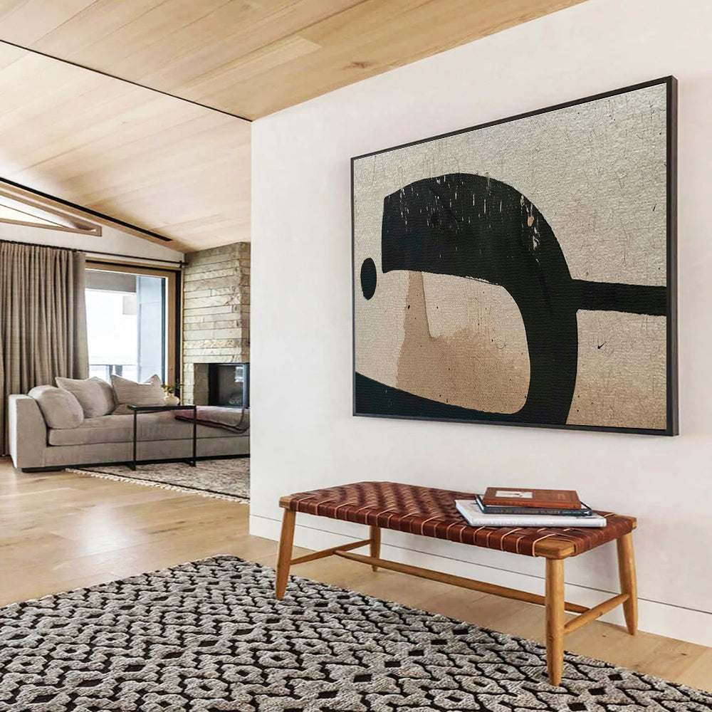 Custom Giant Abstract Hand Painting for Antarctic Fossil Dig Site Mess Hall DLZ2971