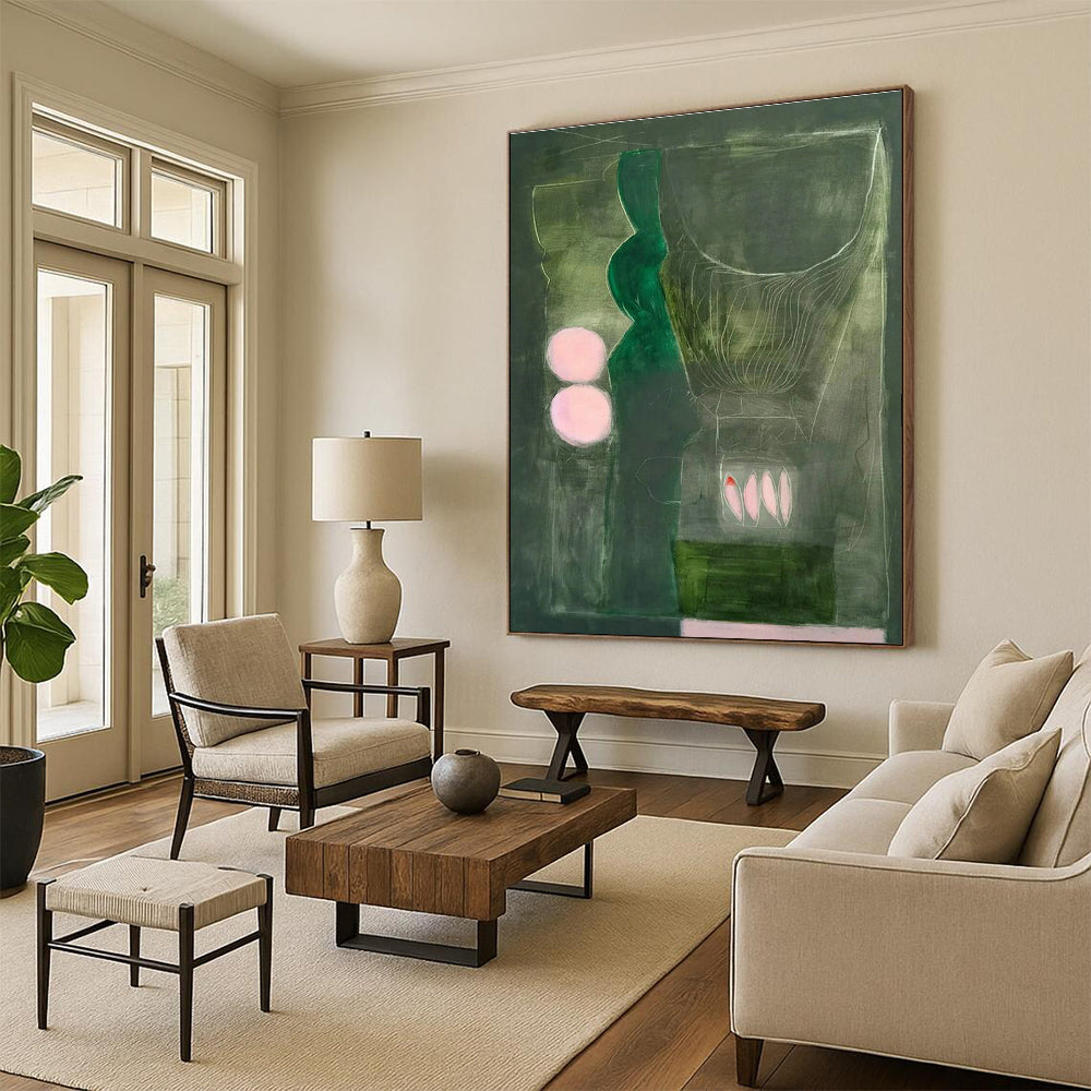 Large-Scale Custom Hand-Painted Abstract Painting - Stylish Art Decoration for Clubs  DLZ0136