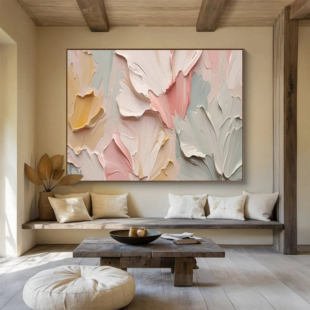 Oversized Custom Abstract Hand Painting for Offshore Tidal Energy Turbine Maintenance Base DLZ3051