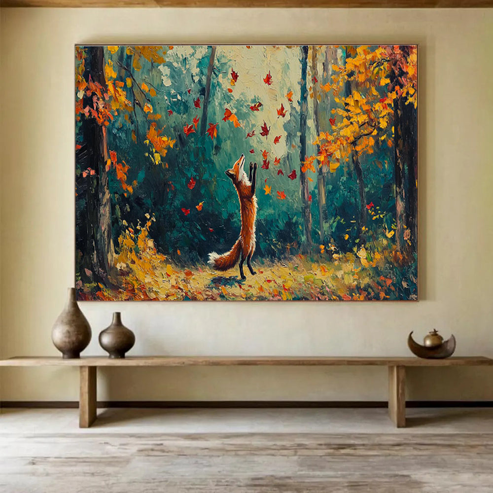 Customized Large Abstract Hand Painting for Subterranean Geothermal Heat Storage Facility DLZ3085