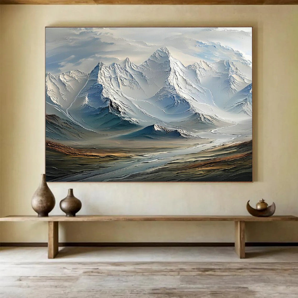 Oversized Custom Abstract Hand Painting for Quantum Computing Research Facility DLZ2854