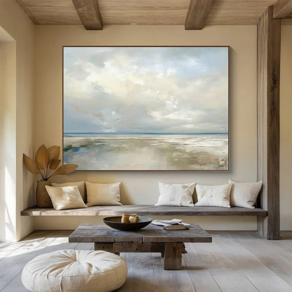 Oversized Custom Hand-Painted Abstract Art for Bookstore DLZ2710