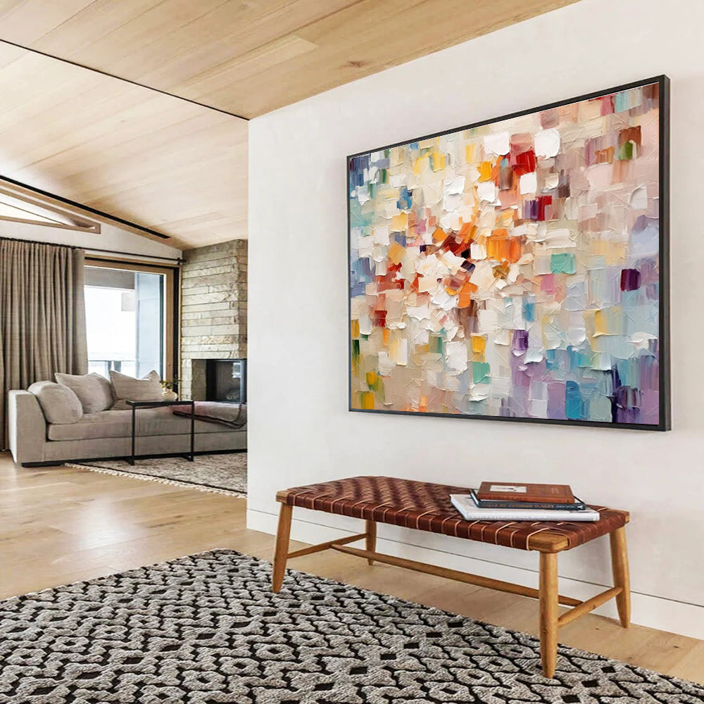Oversized Handmade Abstract Wall Art, African-inspired for Exotic Interiors DLZ3246