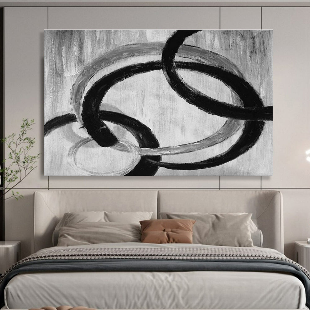 Bespoke Vertical Solar Farm Oversized Abstract Hand-Painted Art DLZ2559