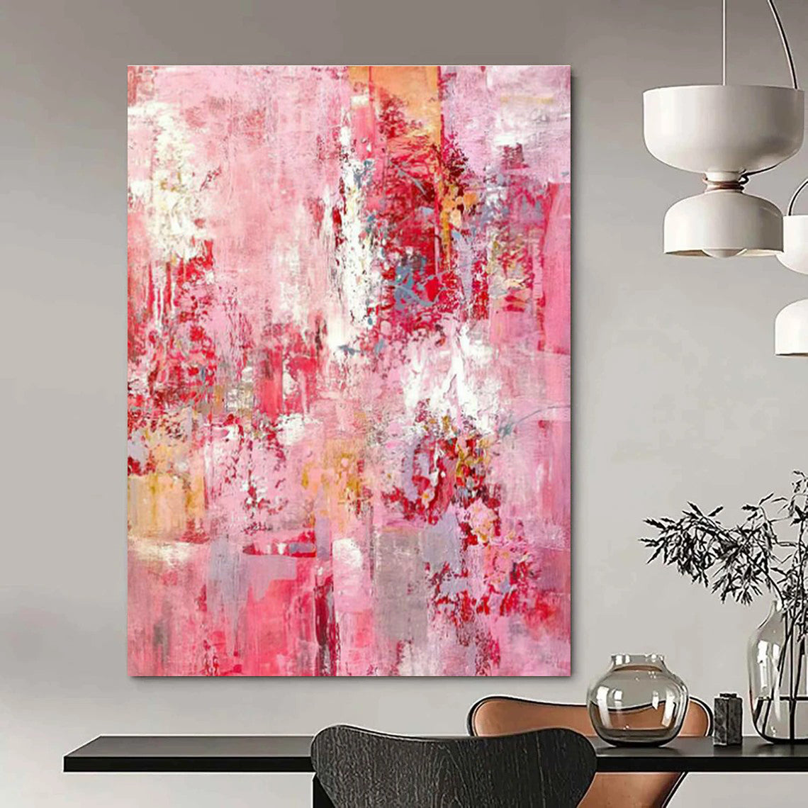 Monumental Custom Hand-Painted Abstract Art - Cultural Tapestry for World Heritage Site Visitor Centers  DLZ0314