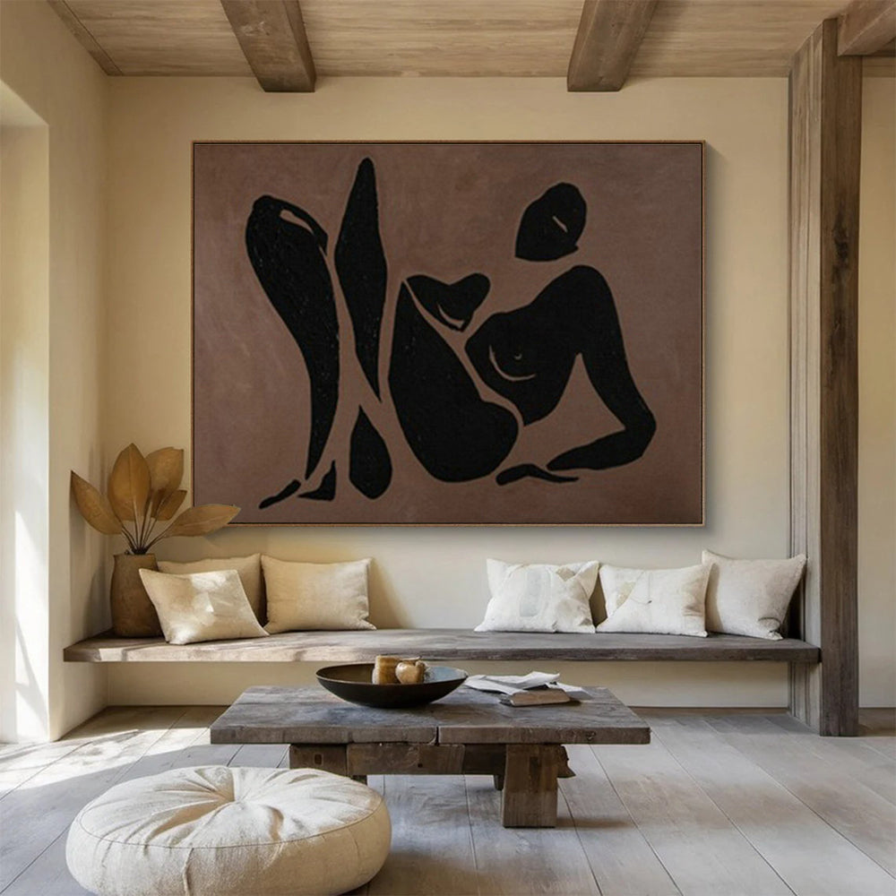 Large Custom Abstract Hand-Painted Art for Underwater Archaeological Artifact Conservation and Display Museum DLZ3127