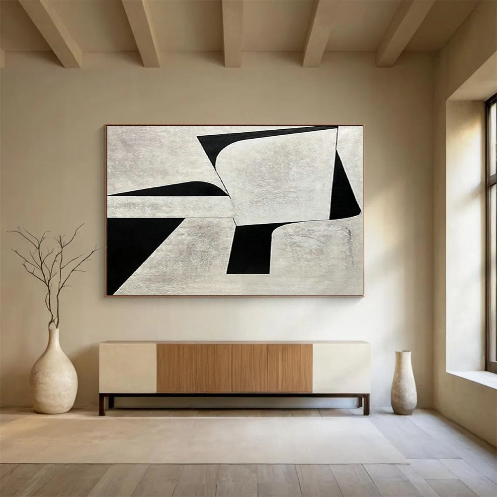 Large-Size Custom Abstract Hand Painting for Desert Solar-Powered Irrigation Control Room DLZ2966