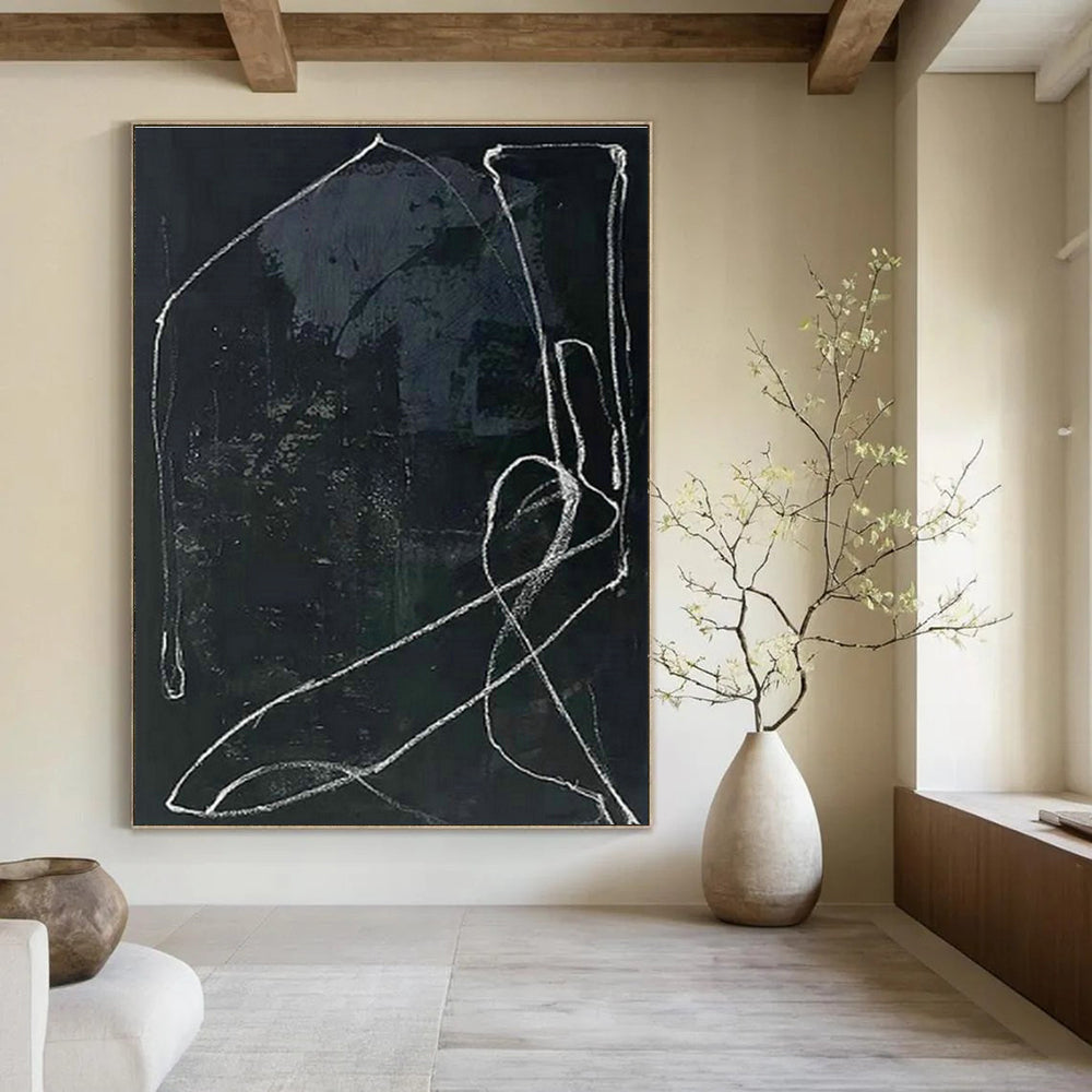 Monumental Custom Hand-Painted Abstract Art - Cultural Heritage for Tribal Art Centers  DLZ0254