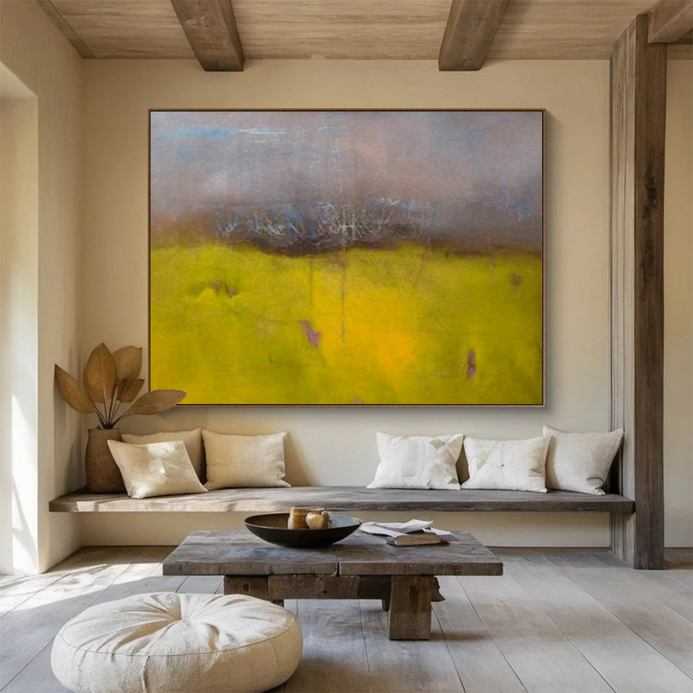 Custom-Made Giant Abstract Hand Painting for Hospital Intensive Care Unit Waiting Area DLZ2763