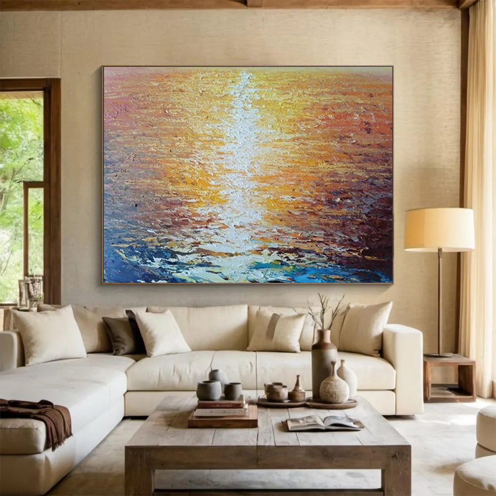 Custom-Made Giant Abstract Hand Painting for Subterranean Fossil Museum Gallery DLZ3021