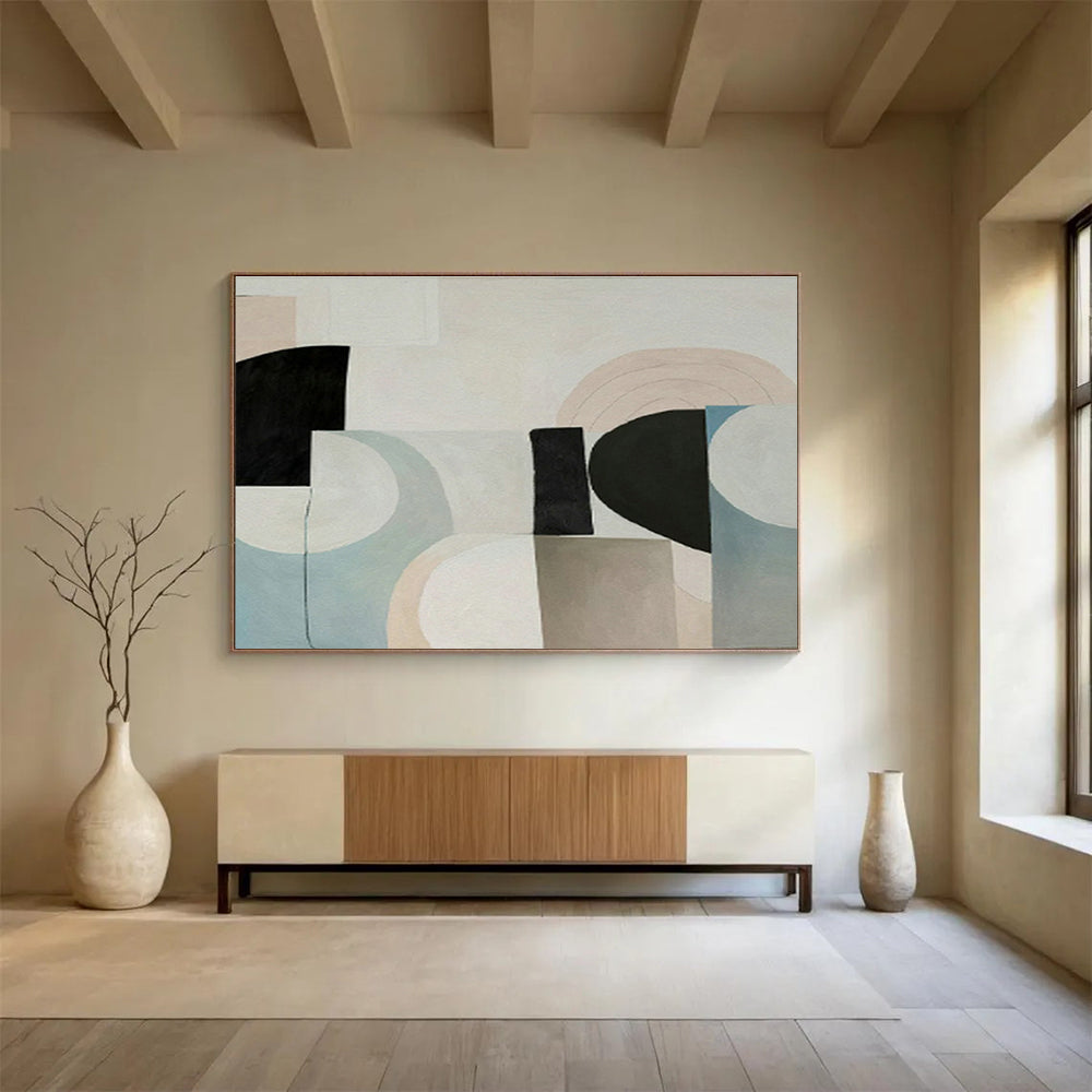 Custom-Made Giant Abstract Hand Painting for Subterranean Fungi Cultivation Vault DLZ2967