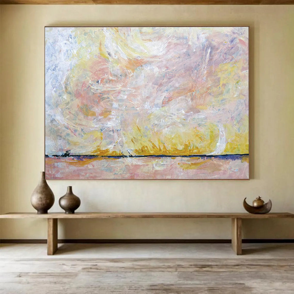 Customized Large-Scale Abstract Hand Painting for Coastal Wind Turbine Maintenance Depot DLZ2948