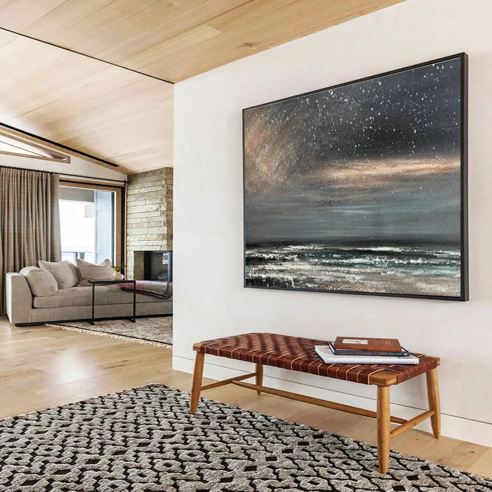 Tailored Cruise Ship Lobby Giant Abstract Hand Painting