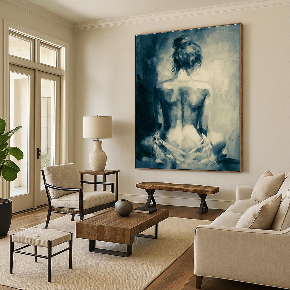 Oversized Custom Hand-Painted Abstract Artwork for Virtual Reality Meditation Centers  DLZ0110