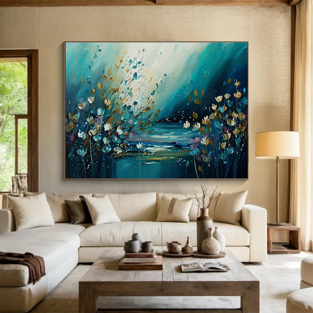 Oversized Customizable Handmade Abstract Wall Art for Libraries DLZ3263