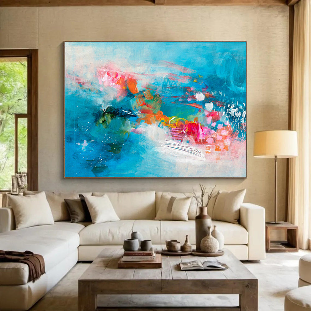 Concrete Base Custom Hand-Painted Abstract Art for Urban Galleries and Industrial Interiors