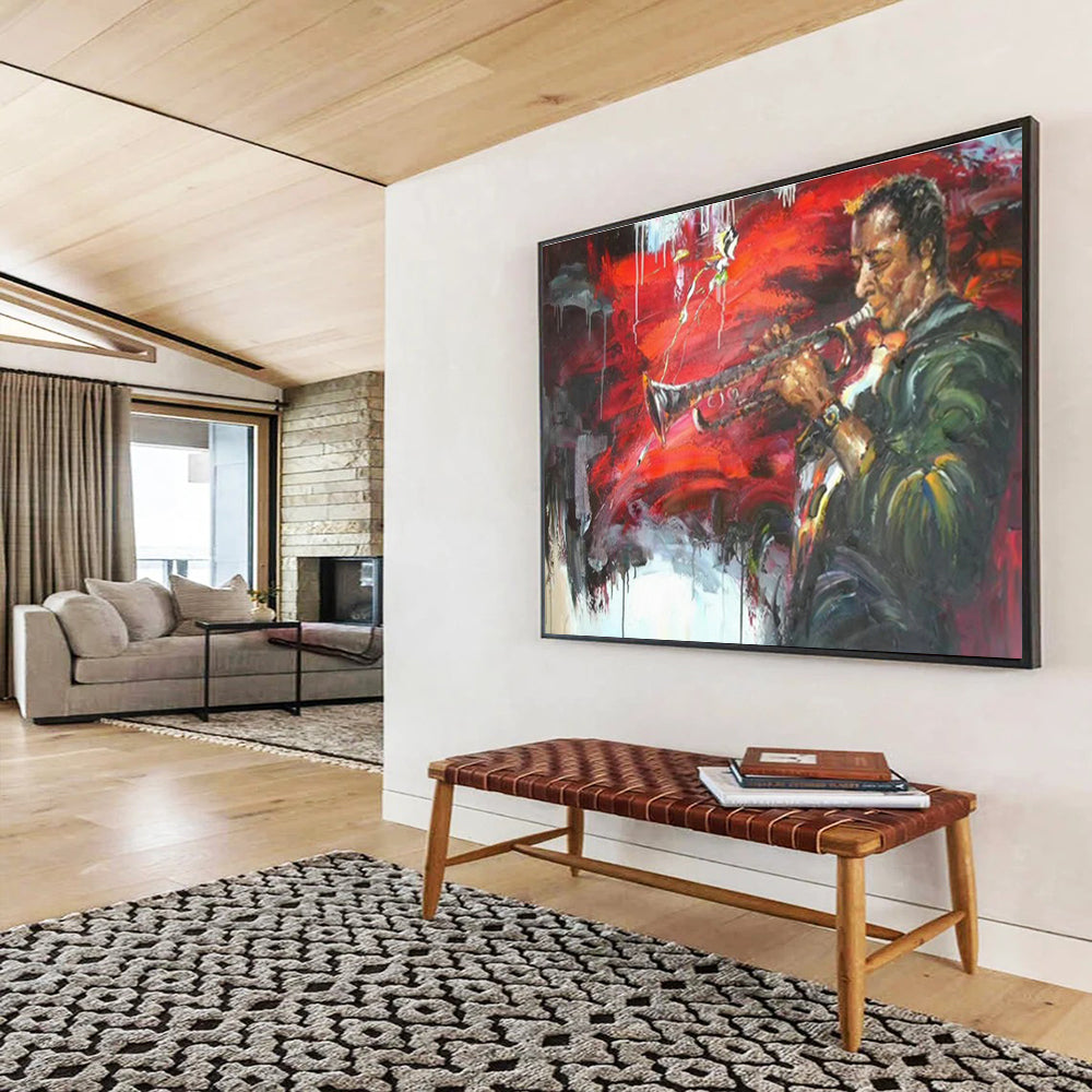 Large-Size Custom Hand-Painted Abstract Painting for Vertical Urban Aquaponics Exhibition Hall DLZ3020