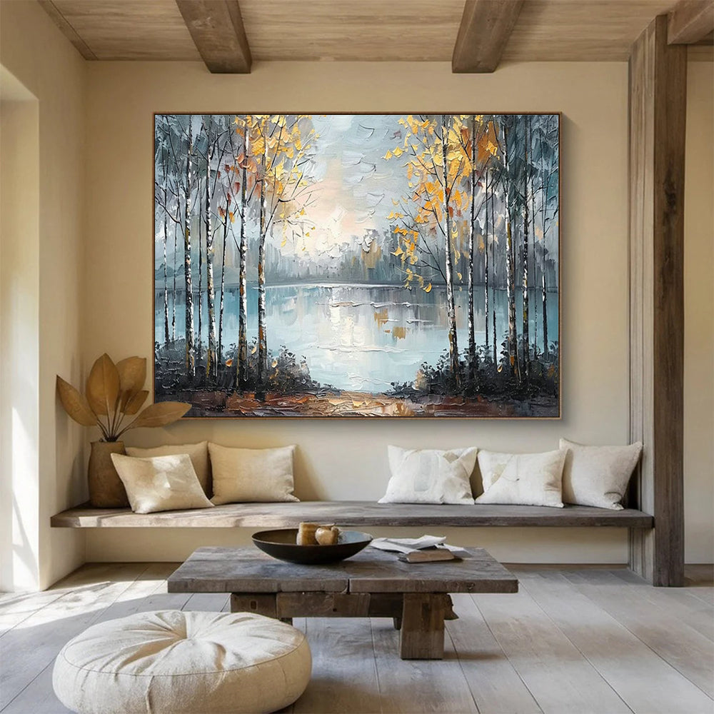 Huge Custom Handmade Abstract Wall Art for Wellness Retreats DLZ3288