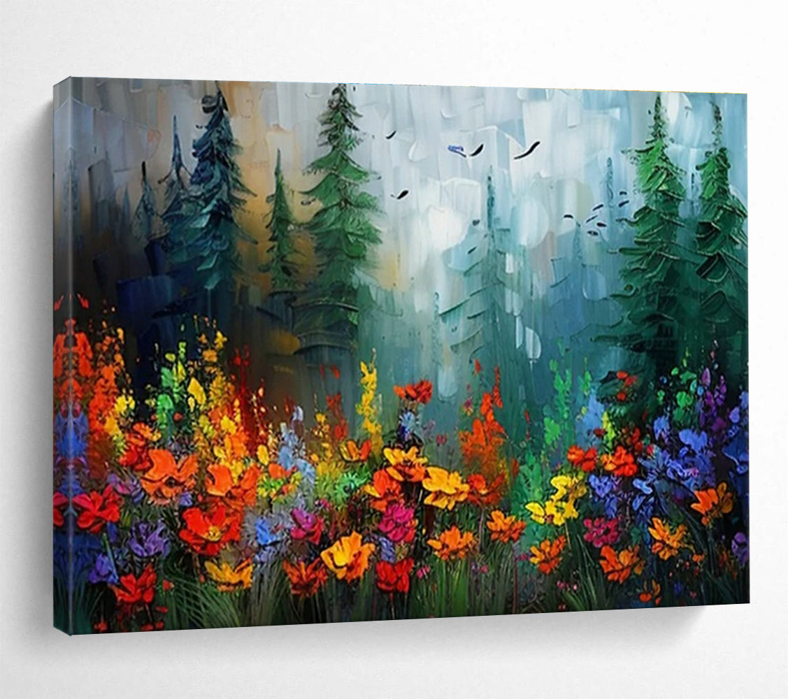 Big Hand-Painted Abstract Wall Art, Geometric Patterns for Office Spaces DLZ3223