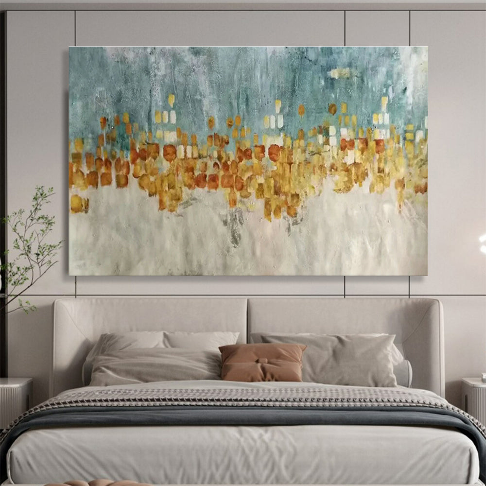 Oversized Hand-Painted Abstract Canvas, Bold Expressive Art for Hotel Lobbies DLZ3225