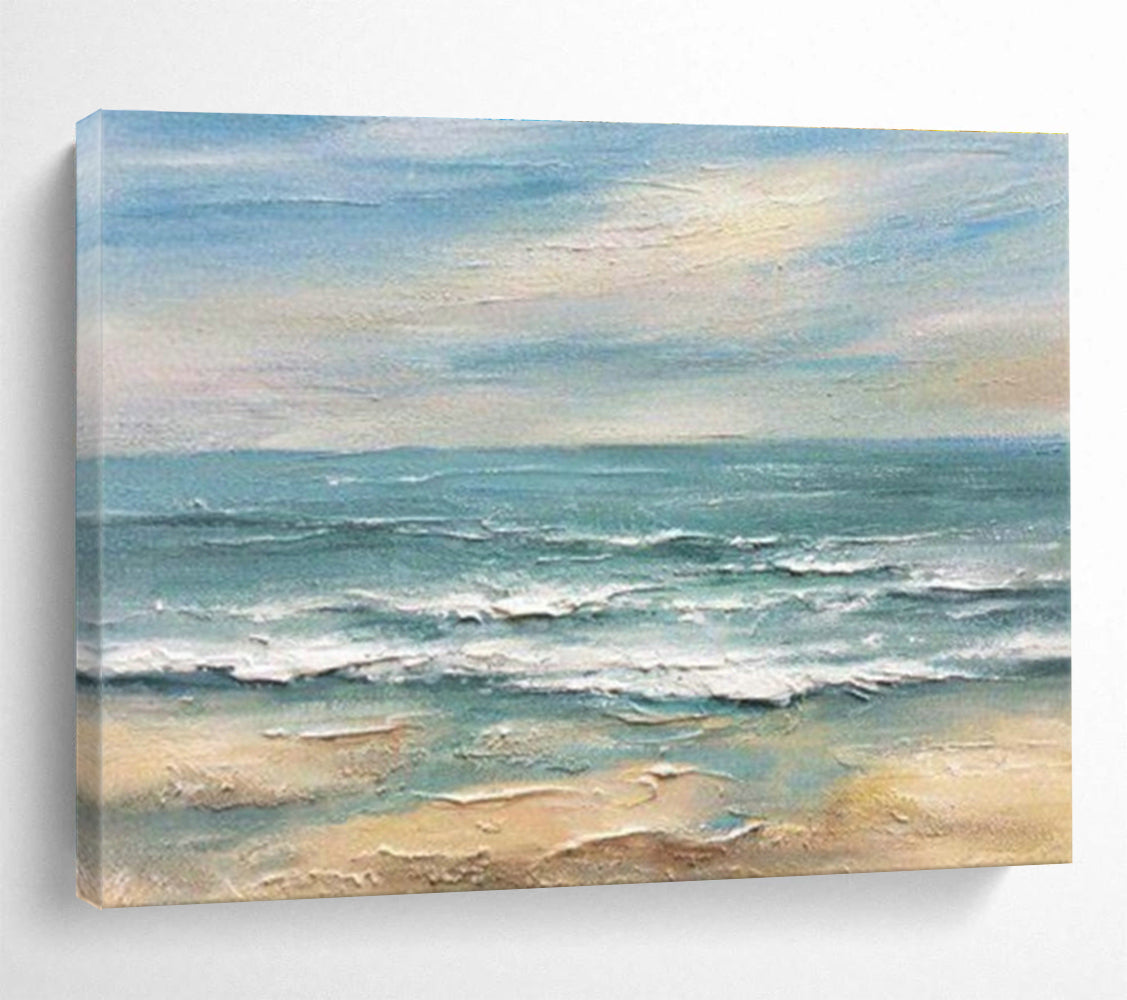 Oversized Custom Hand-Painted Abstract Art for Beachfront Conference Center DLZ2914