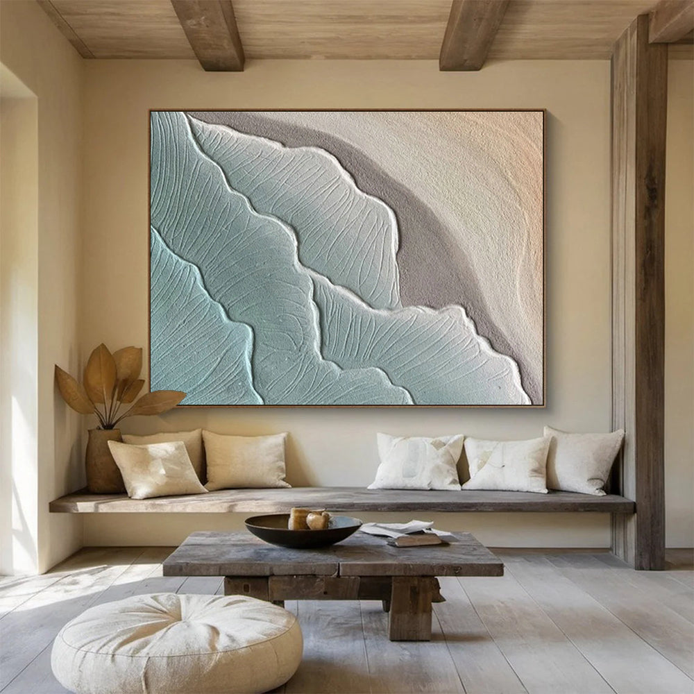 Custom Giant Abstract Hand Painting for Alpine Snowpack Monitoring Station DLZ2963