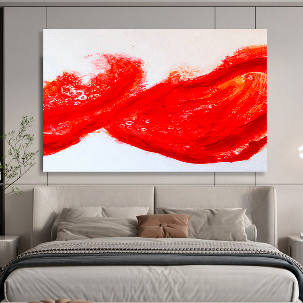 Large-Size Custom Abstract Hand Painting for Tropical Island Seaweed Farm Processing Facility DLZ2953