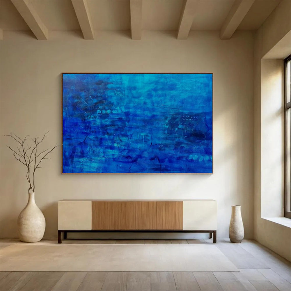 Bespoke Giant Abstract Hand Painting for Villa Foyer