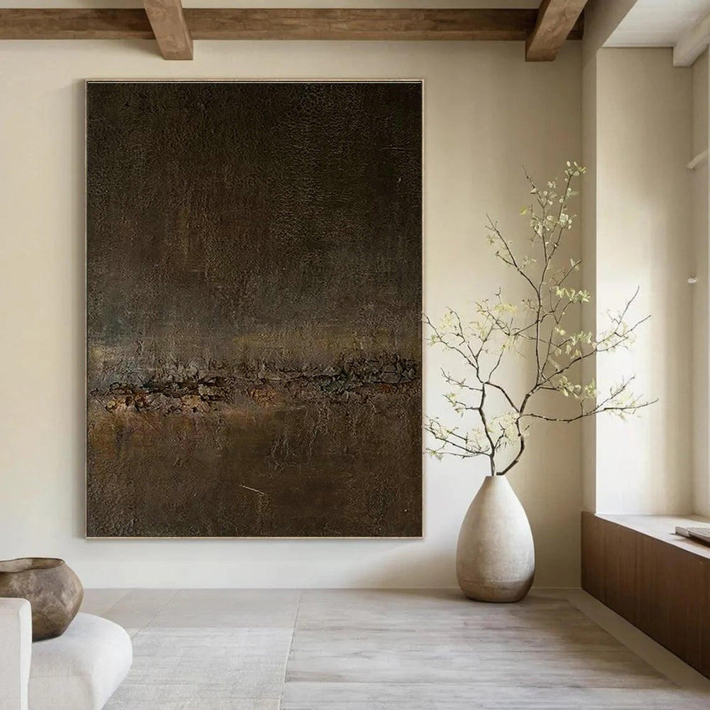 Immense Custom Hand-Painted Abstract Painting - Elegant Accent for Antique Stores  DLZ0201