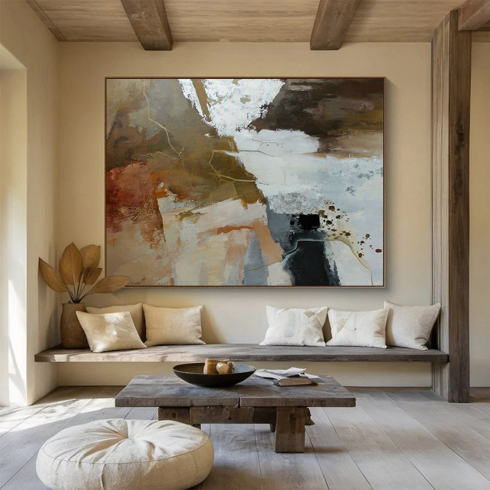 Large Custom Abstract Hand-Painted Art for Online Stock Trading Platform Operations Room DLZ2898