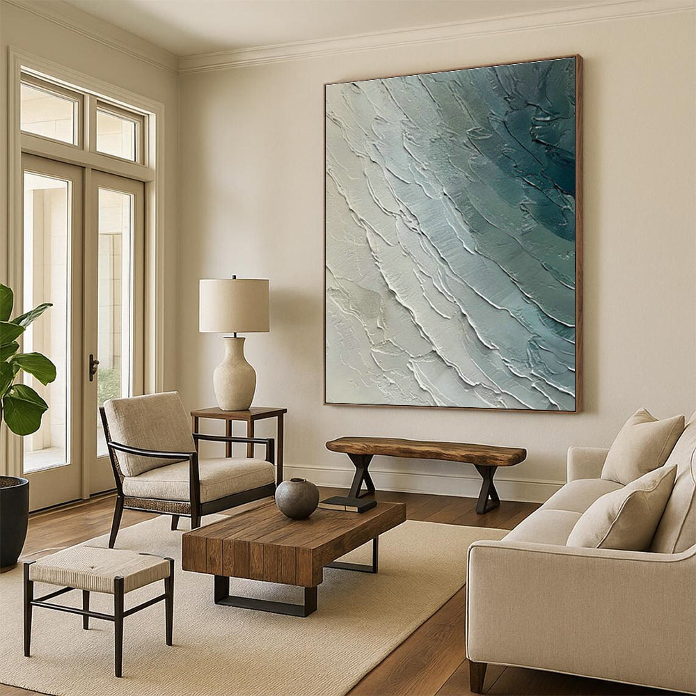 Exclusive Large-Scale Custom Hand-Painted Abstract Artwork for Dining Rooms  DLZ0121