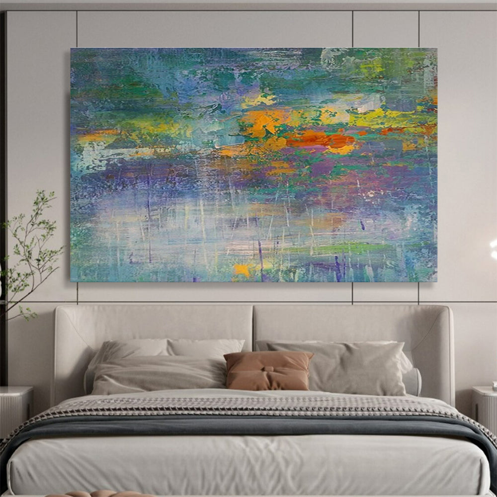 Large Custom Abstract Hand-Painted Art for Underwater Archaeological Artifact Conservation Training Institute DLZ3098