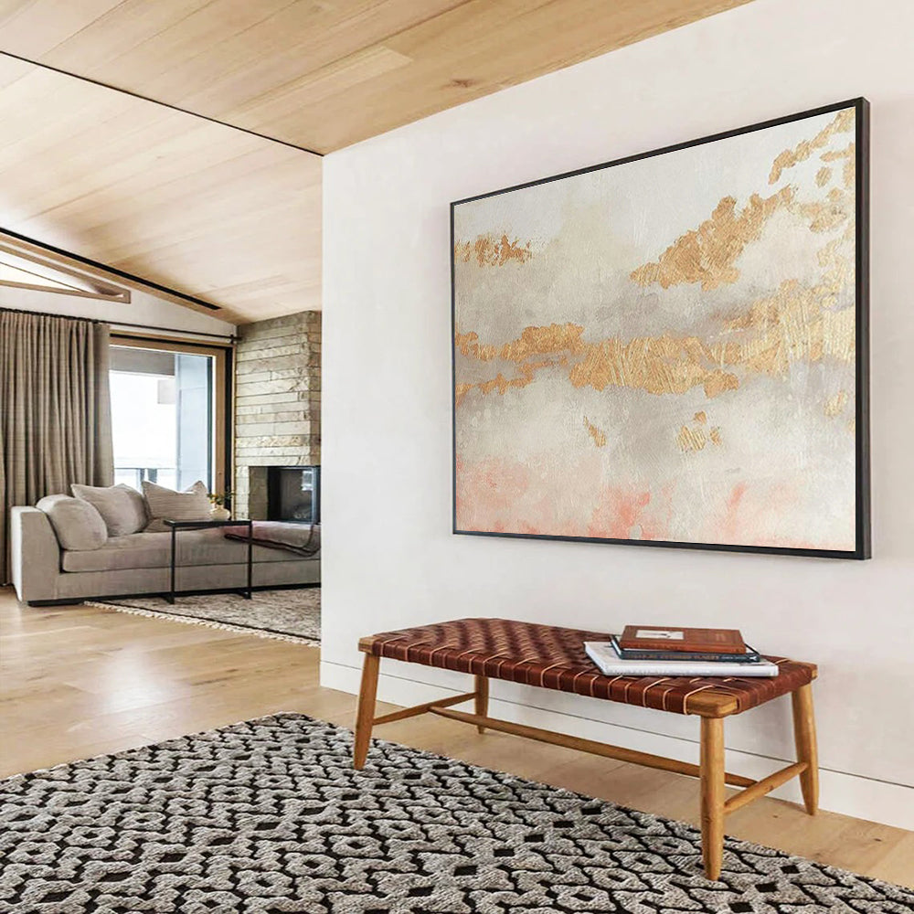 Oversized Custom Hand-Painted Abstract Art for Geothermal Energy Plant Control Center DLZ2824