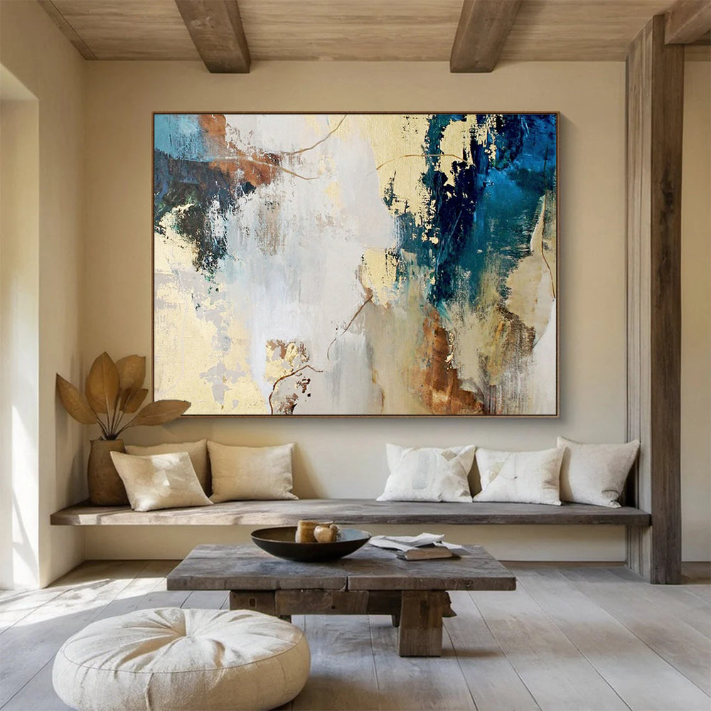 Oversized Custom Abstract Hand Painting for Online Language Learning Platform Studio DLZ2896