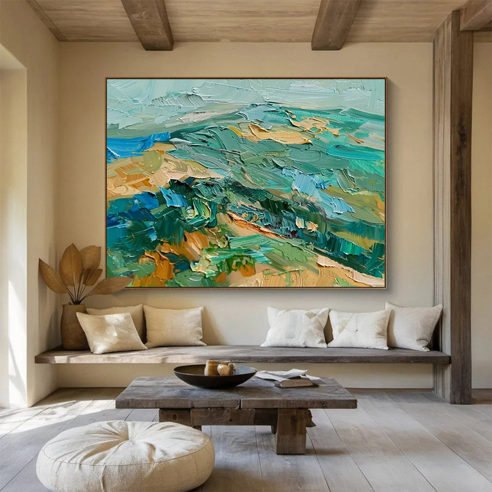 Custom Giant Abstract Hand Painting for Surf Shop DLZ2725