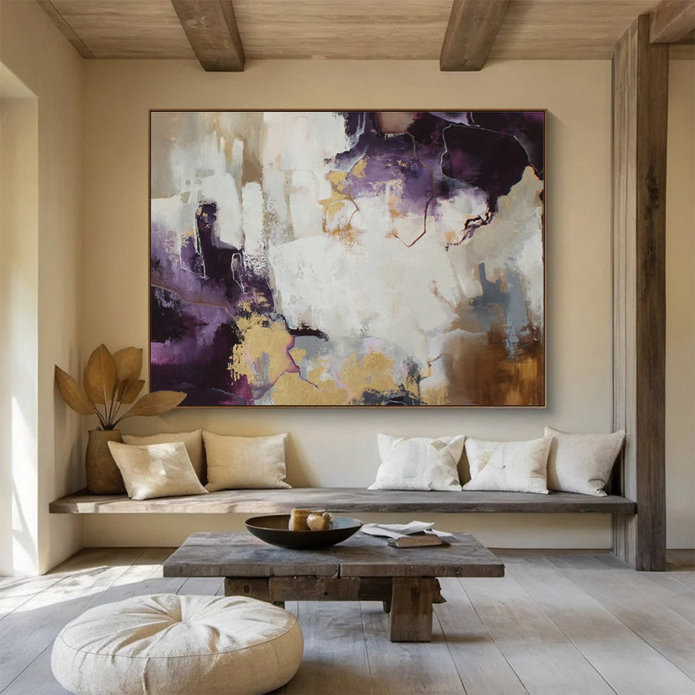 Oversized Custom Hand-Painted Abstract Art for Online Auction Platform Operations Office DLZ2892