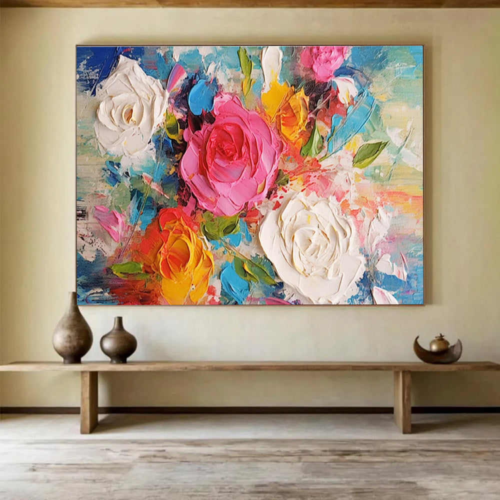 Extra Large Custom Hand-Painted Abstract Art for Event Spaces DLZ3268