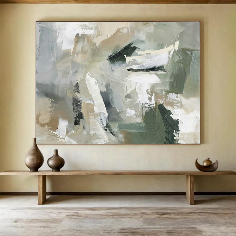 Custom-Made Space Debris Recycling Factory Large Abstract Hand Painting DLZ2624