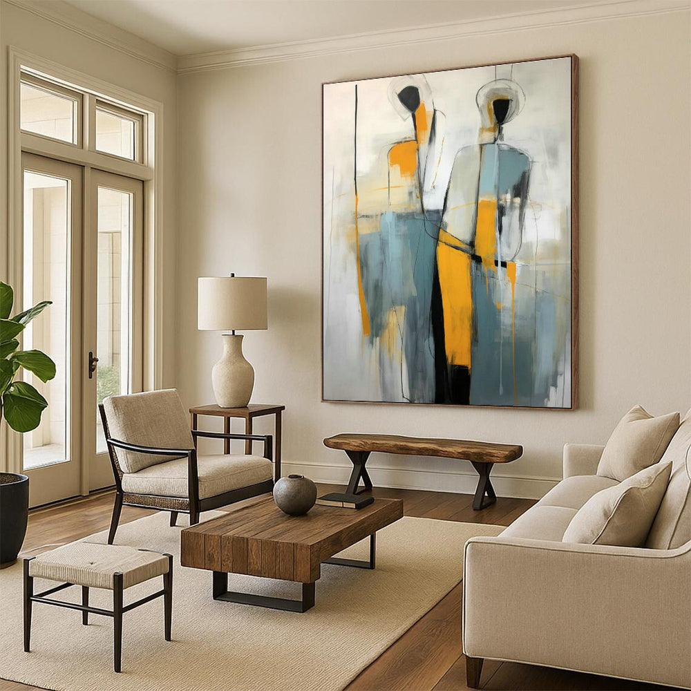 Vast Custom Hand-Painted Abstract Painting - Artistic Vision for Film Production Studios  DLZ0285