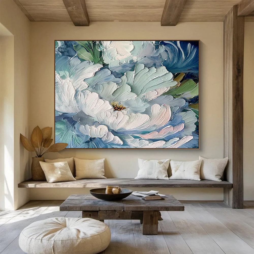 Oversized Custom Abstract Hand Painting for Arctic Permafrost Carbon Release Research Station DLZ3059