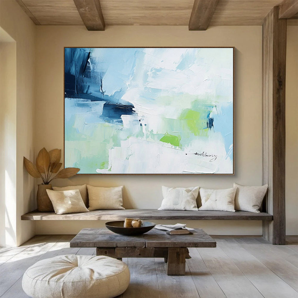 Oversized Custom Abstract Hand Painting for Cafe DLZ2692