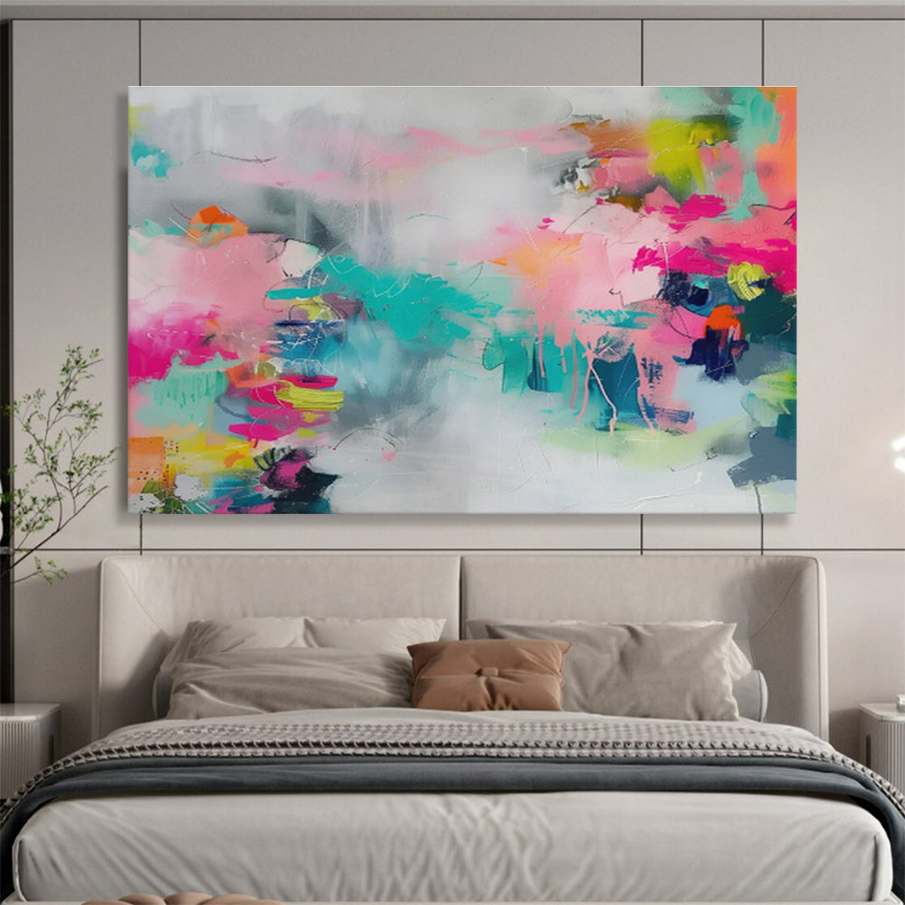Customized Large Abstract Hand Painting for Mars Habitat Module Fabrication Plant DLZ2859